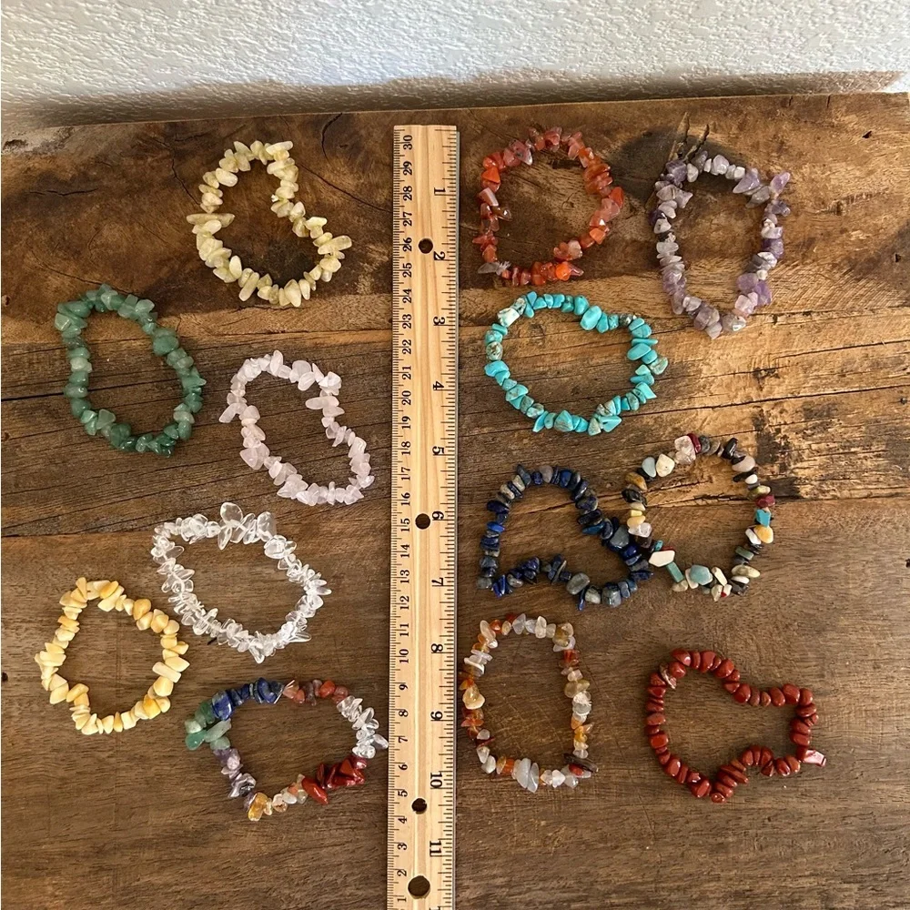 Assorted Gemstone Bracelet Set of 13 - Picture 7 of 8